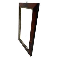 Small English Rectangular Mahogany and Gilt Wall Mirror, Scandinavian For Sale at 1stDibs