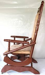 Antique Upholstered Oak Platform Rocker - Circa: 1915 ~ Fast ...