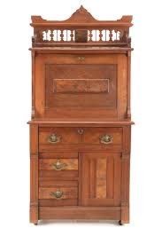 Sold at Auction: 1870-1900s Eastlake Burl Drop Front Writing Desk