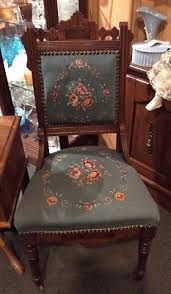 Antique Wood Tapestry Eastlake Chair | eBay