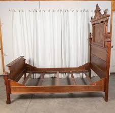 Victorian Eastlake Walnut Full Bed Frame