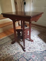Early 20th Century Victorian Eastlake Walnut Marble Table | Chairish