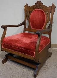 Lot - Victorian Walnut Platform Rocker