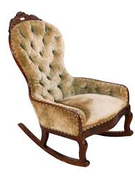 Sold at Auction: Victorian Finger Carved Slipper Rocking Chair