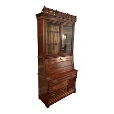 Antique Traditional Eastlake Style Walnut & Burl Wood ...