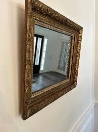 Antique wood frame wall mirror | eBay