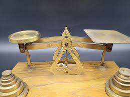 Antique Brass Postal Scales & Weights “Warranted Accurate ...
