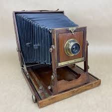 Antique 6 1/2 x 8 1/2 Full Plate Wooden Camera W/ JAS.H ...