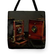 Antique View Cameras Lightpainting Tote Bag by Steve ...