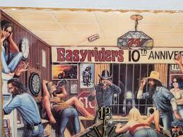 David Mann Easyriders 10th Anniversary Wall Clock VERY RARE 1974 Vintage | eBay
