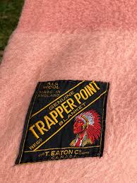 Vintage Eaton's Trapper Point 4 Point Pink All 100% Wool ...