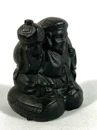 Daikoku Statue Figurine Japanese Mid Century Pottery ...