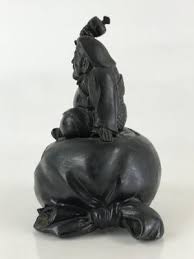 Antique Japanese Bronze Piggy Bank Savings Box Chokin Bakko ...