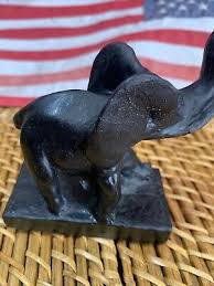 Vintage Handcrafted ELEPHANT Coal Mountain Prod. Figurine ...