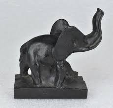 Vintage Black Coal Mountain Productions Elephant Carving ...
