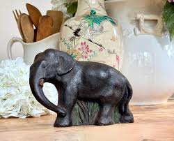 Antique Cast Iron Elephant Doorstop: Judd & Co. Connecticut ...