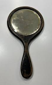 VINTAGE WOOD WOODEN VANITY DRESSER HAND HELD ...