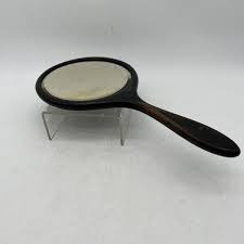 ANTIQUE WOOD BEVELED GLASS HAND MIRROR | eBay