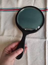 Vintage English Ebony Hand Mirror - Etsy