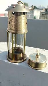 Antique Solid Brass Ship Miner's Lamp: Retro Nautical Oil ...