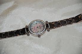 Ecclissi Sterling Silver MOP Swarovski Bezel Watch #22340 ...