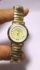 RARE EKQ Swiss Ladies Watch 10K Gold GF Rotating Sparkly ...