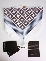 NWT LOUIS VUITTON Maillot B. Trunk Print Bandana Scarf in Brown & White w/ COA | eBay