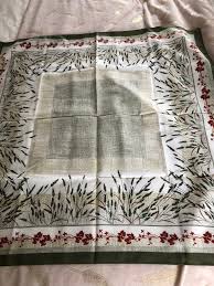 Gorgeous Vintage Autumal Printed Satin Scarf in Delicate Sage Green, Rusty Brown and Cream Colours - Etsy