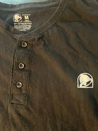Taco Bell Restaurant Med employee T shirt 3 button collar ...