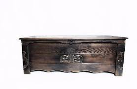 Wooden Vintage Blanket Trunk Box Coffee Table Chest Ottoman ...