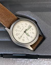 Eddie Bauer Canvas Field Men's Military Calendar Watch ...