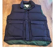 Eddie Bauer | Jackets & Coats | Eddie Bauer Goose Down Puffer Vest Mens Large Navy Blue Pockets Vintage Zip Up | Poshmark