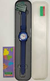 United Colors of Benetton x Bulova Blue Rubber Belt Watch ...
