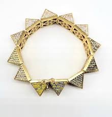 Gold Pyramid Bracelet, Eddie Borgo Bracelet, Gold Spike ...