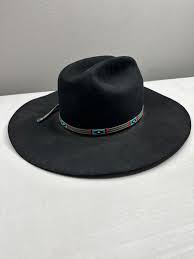 Stetson XXXXX 5X Cowboy Hat Mens Sz 58 7 1/4 Black Leather ...