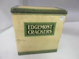VINTAGE ADVERTISING EDGEMONT CRACKERS COLLECTIBLE TIN CAN M-242 | eBay