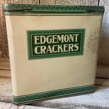 Vintage Edgemont Cracker Biscuit Tin, Advertising Food Tin, Green and White Advertising Tin - Etsy