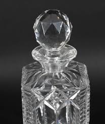 Antique Set of Three Cut Crystal Decanters Early 20th Century For Sale at 1stDibs