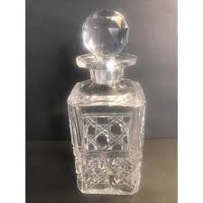 Antique Crystal Wiskey Decanter, Stamped Edinburgh. Scotland, Circa 1920 | Chairish