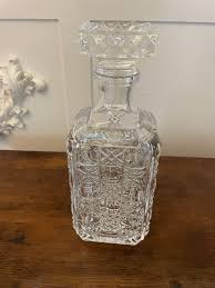 Antique Edwardian Quality Cut Glass Decanter - Etsy