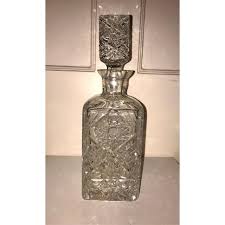 Heavy Crystal Whiskey Decanter | Chairish