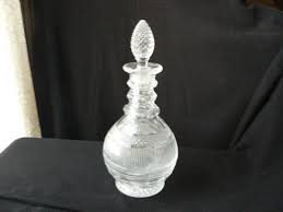 Cut Flint Glass Decanter with stopper and ringed neck EAPG ...