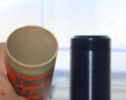 Cilindro azul de Edison, disco 2760, escena de una pelea de ...