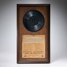 Edison Diamond Disc Re Creation Original Unplayed in Frame ...