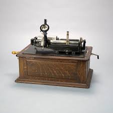 Antique Edison Triumph Cylinder Phonograph with Oak Case Circa 1900 at 1stDibs