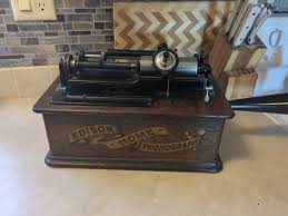 Edison Standard & Home Phonograph • Stand • horn • Case • Working | eBay