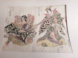 Antique Japanese Woodblock - Utagawa Toyokuni l - 1816 ...