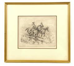 Lot - EDWARD BOREIN "COWTALK" ETCHING WITH DRYPOINT ON PAPER