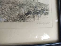 Genuine Etching Nan Lindahl “ Mariner's Haven 11" x 9 ...