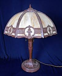 ANTIQUE VICTORIAN SLAG GLASS MILLER CO. TABLE LAMP | eBay